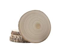 Wood Slices for Crafts Log Slices Unfinished Wooden Discs Coaster Pieces Round Wooden Discs No Hole Wood Circles for Arts, DIY Crafts, Christmas, Wedding (6Pcs 23-26cm)