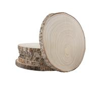 Wood Slices for Crafts Log Slices Unfinished Wooden Discs Coaster Pieces Round Wooden Discs No Hole Wood Circles for Arts, DIY Crafts, Christmas, Wedding (6Pcs 20-23cm)