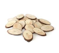 Wood Slices, Natural Wooden Discs, Circles for Crafts, Log Slices for Arts and Crafts, Round Discs, Blank Craft Plaques - Pack of 20