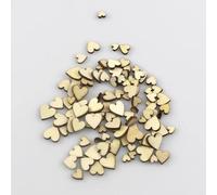 Wood Slices Ornaments,100Pcs 1.2x1.2cm Unfinished Wooden Blank Love Hearts Crafts Decor Arts Projects Ornaments Wedding Table Decoration
