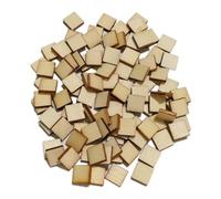 Wood Slices Ornaments,100Pcs 1x1cm Unfinished Wooden Pieces Blank Wood Squares Round Corner Wooden Cutouts for Supplies,Craft,Decoration