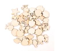 Wood Slices Ornaments,20Pcs Animals Shape Wooden Handmade Hanging Ornament Painting Scrapbooking Home Decoration Craft Style 2