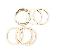 Wood Slices Ornaments,30Pcs 4x4x0.25cm Wooden Rings Crafts,Unfinished Flat Wood Ring Circle for Home Decor Jewelry Making