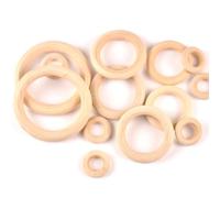 Wood Slices Ornaments,30Pcs Natural Wood Circle Embellishment for Wooden Ring Scrapbooking Home Decor Handmade Wooden Crafts 20mm