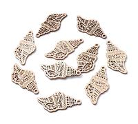 Wood Slices Ornaments,30Pcs Natural Wood Leaves Handwork for Wooden Slice Ornaments Home Decoration Tools Crafts Style H