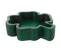 Wood Snack Bowl Four Leaf Clover Rustic Serving Tray for Entertaining
