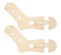 Wood Sock Blockers for Knitting Set of 2 Natural Wood Socks Shaper Crochet Socks Blocker Kit Knitting Tool Hanging Sock Form Organizers Display and Find The Right Pair (Five-Pointed Star)