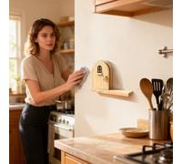 Wood Socket Guard - Decorative Outlet Cover Plate, Fairy Door Wall Plug Protective Cover, Electrical Safety Wall Decoration for Homeowners Kids Nursery Room Classroom Kitchen Daycare Center