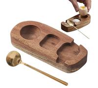 Wood Soft Boiled Egg Platter, 3-Slot Charcuterie Organizer Board, Tabletop Egg Tray Display, Rustic Serving Plate for Home, Dorm, Restaurant, Counter, Wooden Colored
