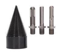 Wood Splitter Drill Bit Firewood Log Splitter Drill Bit Electric Firewood Log Splitter Bit Set with 3Pcs Removable Shanks(45mm / 1.77in)