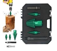 Wood Splitter Drill Bit - Heavy Duty Cone Screw Driver | Removable Chopping Attachment - Home Repair Theme, Furniture Crafting Tool Camping Outdoor Setup Farm Project Tasks Manual Woodworking Gear