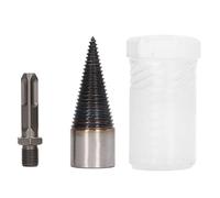 Wood Splitter Drill Carbon Steel High Hardness Removable Wear Resistant Firewood Drill Bit with Square Shank for Tough Oak Hickory Walnut Sycamore (32MM)