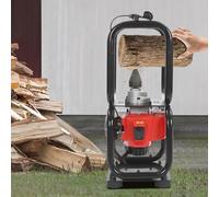 Wood Splitter Gas Powered,Gasoline Wood Splitter, 2 Stroke Portable Firewood Cutter with Tapered Drill for Garden & Campsite, A3 Steel Frame, Black/Red, 64CC Engine Firewood Separator