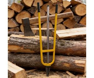 Wood Splitter, Heavy-Duty Manual Firewood Splitter, Stainless Steel, Triangular Arc Design, Sharp & Durable, Effort-Saving for Wood Stove and Fireplace