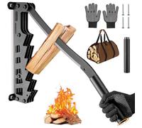 Wood Splitter Manual Cast Iron Wall Mounted Kindling Splitter for Efficient Firewood Preparation with Long Handle
