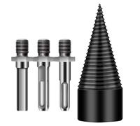 Wood Splitter Spiral Drill Bit Steel Firewood Splitter Drill Head Removable Accessories for Walnut Oak House Yard Camping