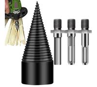 Wood Splitter Spiral Drill Bit Steel Firewood Splitter Drill Head, Removable Accessories for Walnut Oak House Yard Camping