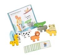 Wood Stacking Toy Building Blocks With Flashing Cards For 1 2 3 Years Old Toddler Educational Toddler Preschool Toy Kindergarten Teaching Aid