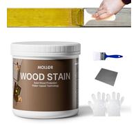 Wood Stain, 500g Water Based Wood Stain and Sealer in One - No Priming, No Top Coat Required, Fast Drying, Low Odor & Non-Toxic, Perfect for Indoor and Outdoor Furniture (Golden Oak with Tools)