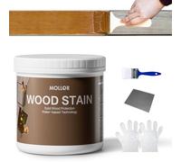 Wood Stain, 500g Water Based Wood Stain and Sealer in One - No Priming, No Top Coat Required, Fast Drying, Low Odor & Non-Toxic, Perfect for Indoor and Outdoor Furniture(Brown Walnut, with Tools)