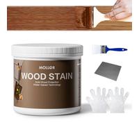 Wood Stain, 500g Water Based Wood Stain and Sealer in One - No Priming, No Top Coat Required, Fast Drying, Low Odor & Non-Toxic, Perfect for Indoor and Outdoor Furniture (Teak with Tools)