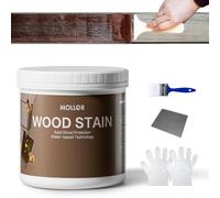 Wood Stain, 500g Water Based Wood Stain and Sealer in One - No Priming, No Top Coat Required, Fast Drying, Low Odor & Non-Toxic, Perfect for Indoor and Outdoor Furniture(Dark Oak, with Tools)