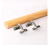 Wood Staircase Handrail with Brackets Screws, 3ft 4 Ft 7ft 10ft 12ft 13ft 14ft Wooden Hand Rails for Indoor Stairs, Wall Mount Stair Railing Non-Slip Grab Bar(Rounded,3ft(91cm))