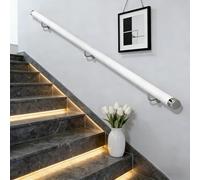 Wood Staircase Handrails, Home Against The Wall Indoor Loft Elderly Railings Hand Rail Corridor Support Rod, Wooden Stair Baluster, Complete Kit (B, 220cm/86.6in)