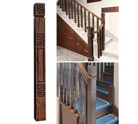 Wood Staise Balusters for Horizontal & Slant Stairs, Heavy-Duty Indoor Railing Banister Post Decoration, 10pcs Stair Columns for Hallway, Elegant Design