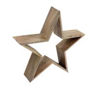 Wood Star Decoration Something Different Natural One Size