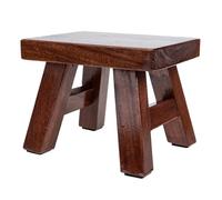 Wood Step Stool Wooden Footstool for Shoe Changing, Coffee