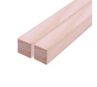 Wood Sticks, Solid Wood Square Rods Pack of 2 Balsa Wood Strips Multiple Sizes 25cm Length for DIY Craft Models(5mmx5mm)