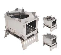 Wood Stove Camping Portable Stainless Steel Easy to Install and Disassemble Tent Stoves Wood Burning Suitable for Travel Cooking Fishing Camping