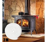 Wood Stove Door Gasket, Fiberglass Rope Seal, Braided Rope High-Temperature Stove Gasket Seal, 2M×12MM Length Log Burner Door Seal (10mm)