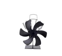 wood stove fan, Black Fireplace 6 Blades Heat Powered Stove Fan Eco Friendly Quiet Home Efficient Distribution,for home