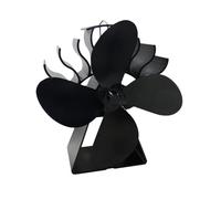 Wood Stove Fan - Heat Powered 4 Leaf Thermal Fireplace Circulator Quiet Motor Eco Friendly Non Electric Design Efficient Winter Airflow | Heat Distribution Enhancer For Home Cabin Warmth Use Zone