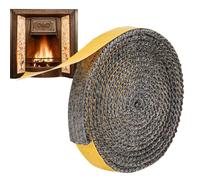 Wood Stove Gasket Tape - Self Adhesive Flat Gasket for Fireplace Inserts, Stove Window Glass Sealing Rope | Reliable Heat Resistant Fiberglass Seal, Stops Air Gaps in Wood Burners Coal Stoves,