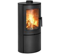 Wood Stove max Power 7.2 KW High Efficiency Adjustable Ventilation Premium Steel and Cast Iron - Pellet Stoves by MSW Black