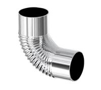 Wood Stove Pipe - 10.2cm Stainless Steel Exhaust Pipe, 90-Degree Elbow Burner Extension | Steel Elbow Bend | for Camping, Garden, Backyard, House, Fireplace, BBQ, Picnic