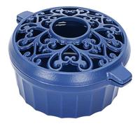 Wood Stove Steamer-Fireplace Humidifier,Cast Iron Humidifier for Stove, Matte Black Finish, Rust Resistant, Lattice Top, 2.5 Quart Capacity,Wood Burning Stove Indoor Decorative.Blue