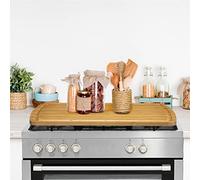 Wood Stove Top Cover Board, Noodle Board Stove Cover for Gas Stove and Electric Stove, Wooden Stovetop Cover Cutting Board for Counter Space