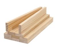 Wood Strips Slats Wooden Dowels for Crafts 1/2"x 1.5" x 12", 10 PCS Decorative Wood Trim Planks for Wall, Square Wooden Sticks for Crafting, Unfinished Pine Lumber Pieces for Woodworking Models Making