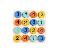 Wood Sudoku Puzzle 16 Grid Crossword Social Skills Brain Teaser Toys