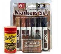 Wood Surface Scratch and Stain Remover Kit - Includes The Original Almond Stick by Tibet and and 203Brands Furniture Touch-Up Markers: Repair Kit for Wood Floors, Tables, Desks,and More