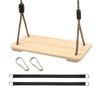 Wood Swing - Wooden Tree Swings for Children | Sensory Game Seat Chairs Equipment for Children Patio Porch Playground Nursery Garden