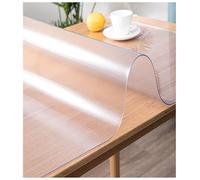 Wood Table Protector Cover Mat Waterproof Wipeable Vinyl Frosted Plastic Tablecloth 85x140cm Furniture Protector Pads PVC Roll Rectangle Coffee Dining Table Mat Pad Heat Resistant2mm