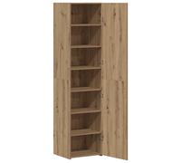 Wood Tall Storage Cabinet 1 Door Display Organizer Freestanding Kitchen Cupboard