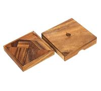 Wood Tangram - Wooden Brain Teaser Block for Kids & Adult - Wood Block Puzzle - Logic Puzzle - STEM Montessori Educational Sensory Toys for All Ages