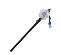 Wood Tassel Step Shaking Hairpin Chopstick Hair Stick Hair Ornament Pan Headdress Flower Hair Styling Accessories(Flower A)