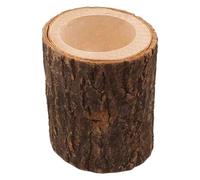 Wood Tea Light Candle Holders - Decorative Rustic Tree Branch Stump Candlesticks, Small Wooden Votive Stand Set | Handcrafted Tabletop Decor with Natural Charm for Events Wedding Party Home Interior